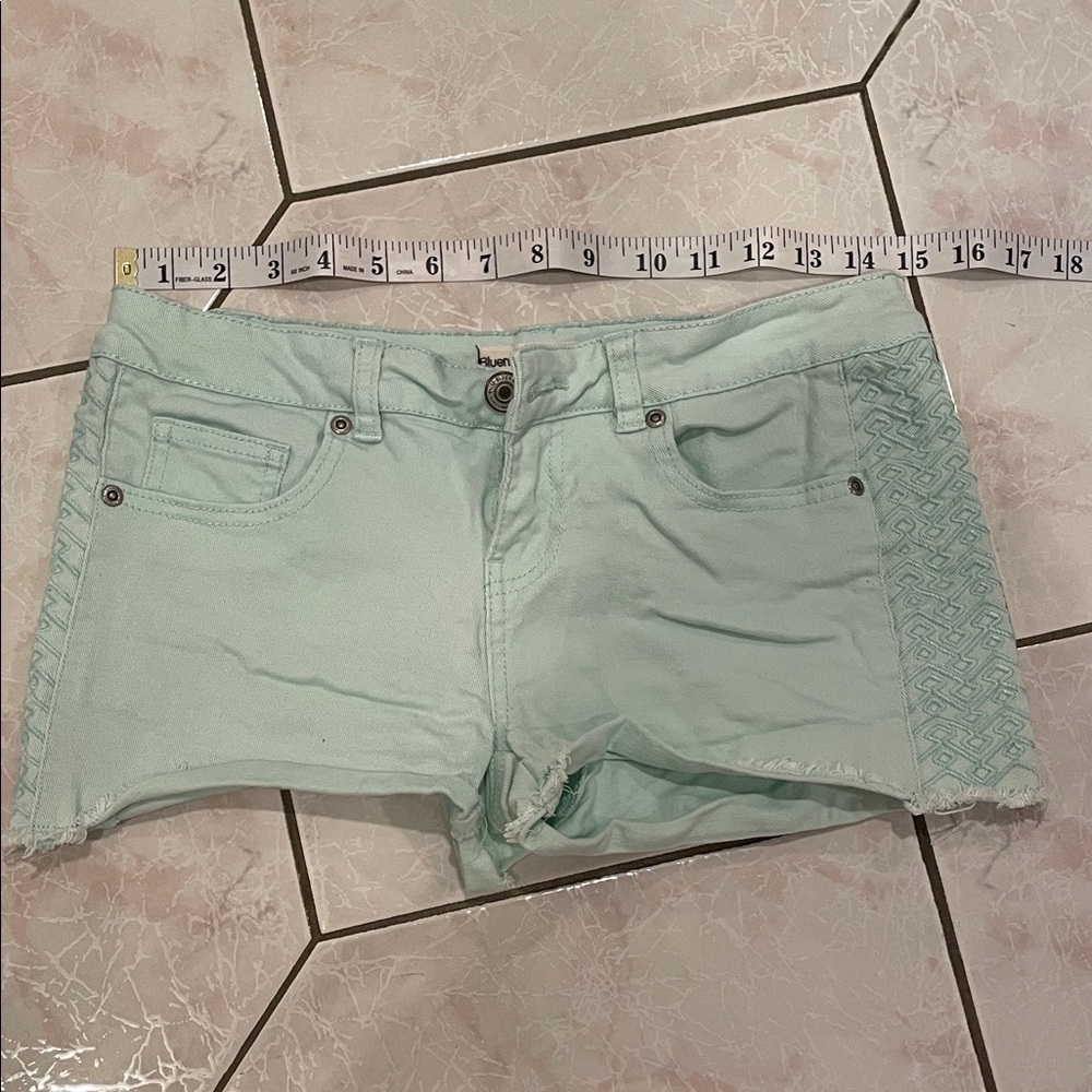 Bluenotes Light Green Jean Shorts